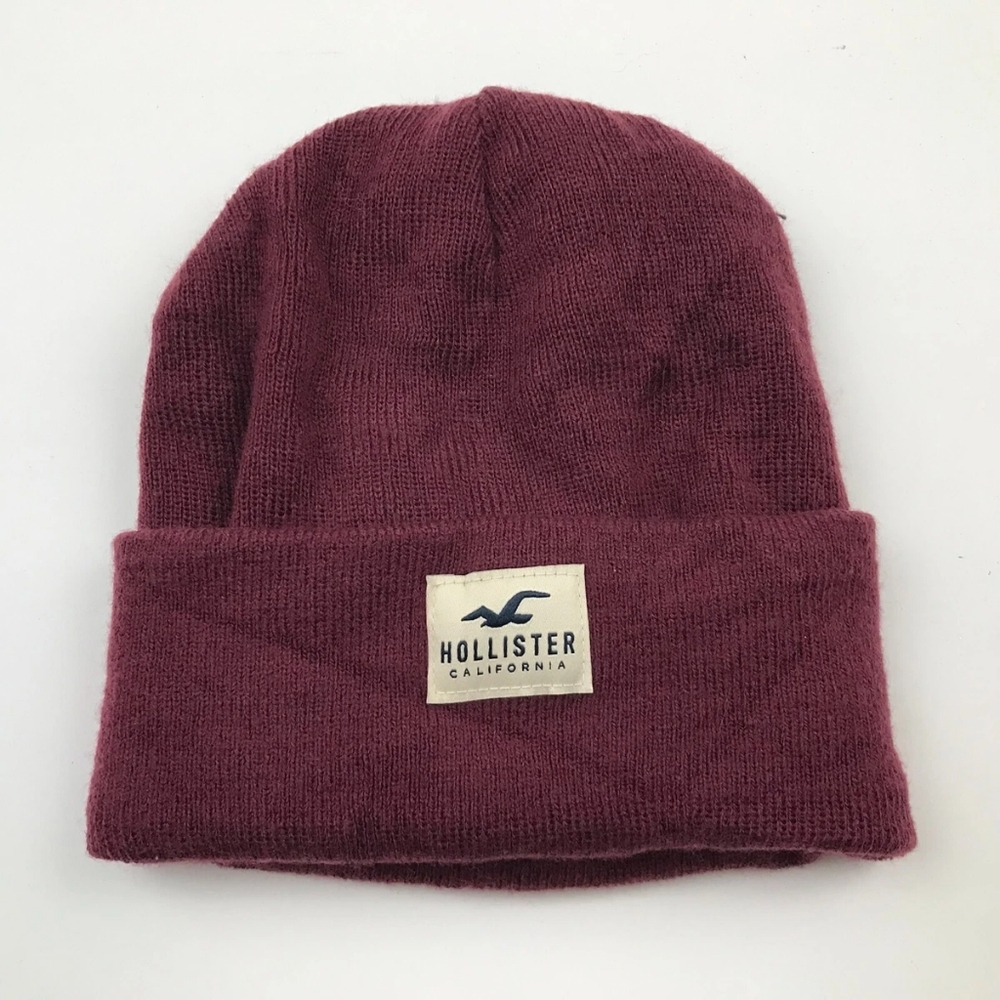 Hollister Burgundy Beanie